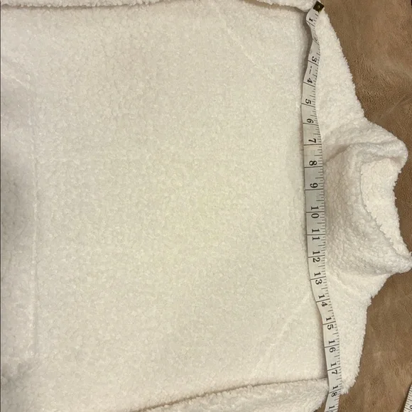 Haven XS Crm Cowl Neck FAUX Sherpa LOOK/Polyester pullover NWOT.SEE sewn in tag. - Picture 3 of 7